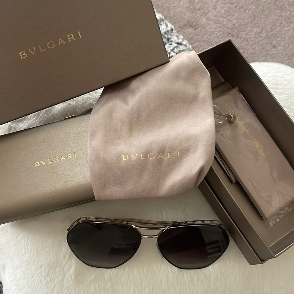 Gold detailed Bulgari sunglasses